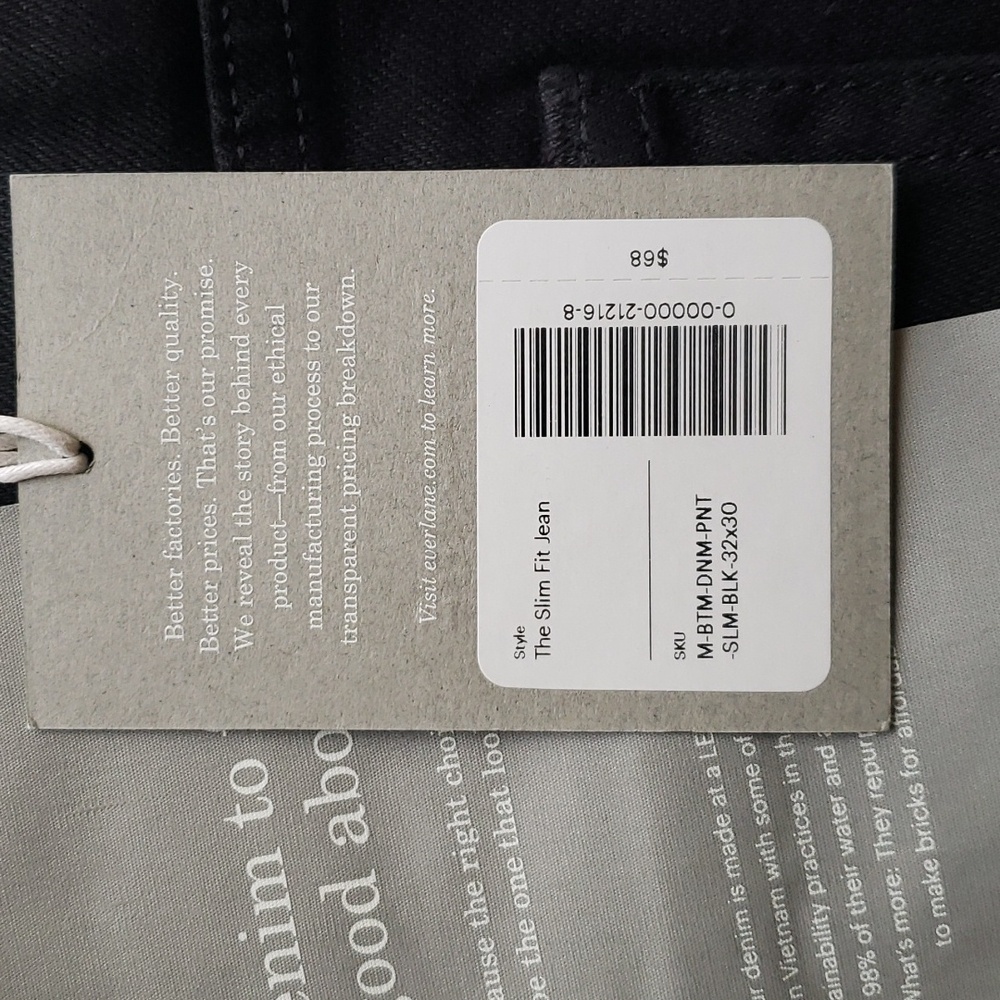 Everlane Slim Jean nwt - Picture 3 of 7
